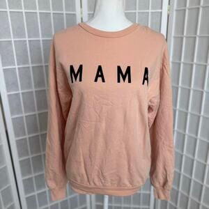 Ford & Wyatt MAMA Crewneck Peach Pullover | Small
